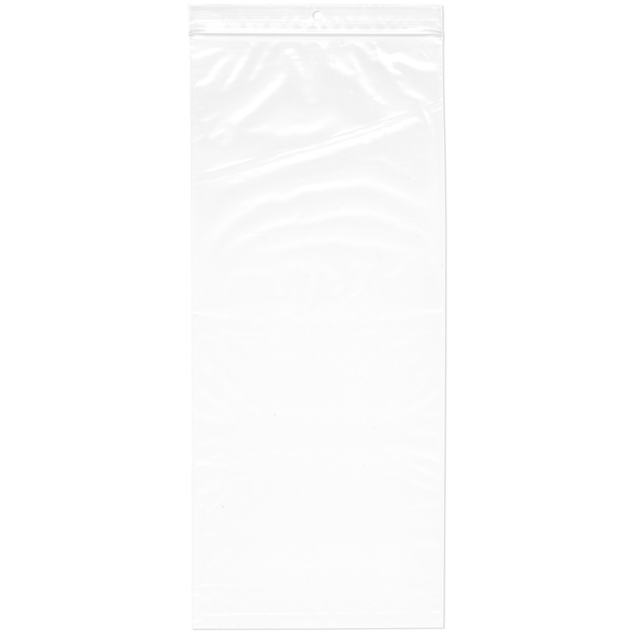 Plymor 6" x 14", 2 Mil with Hang-Hole Zipper Reclosable Plastic Bags